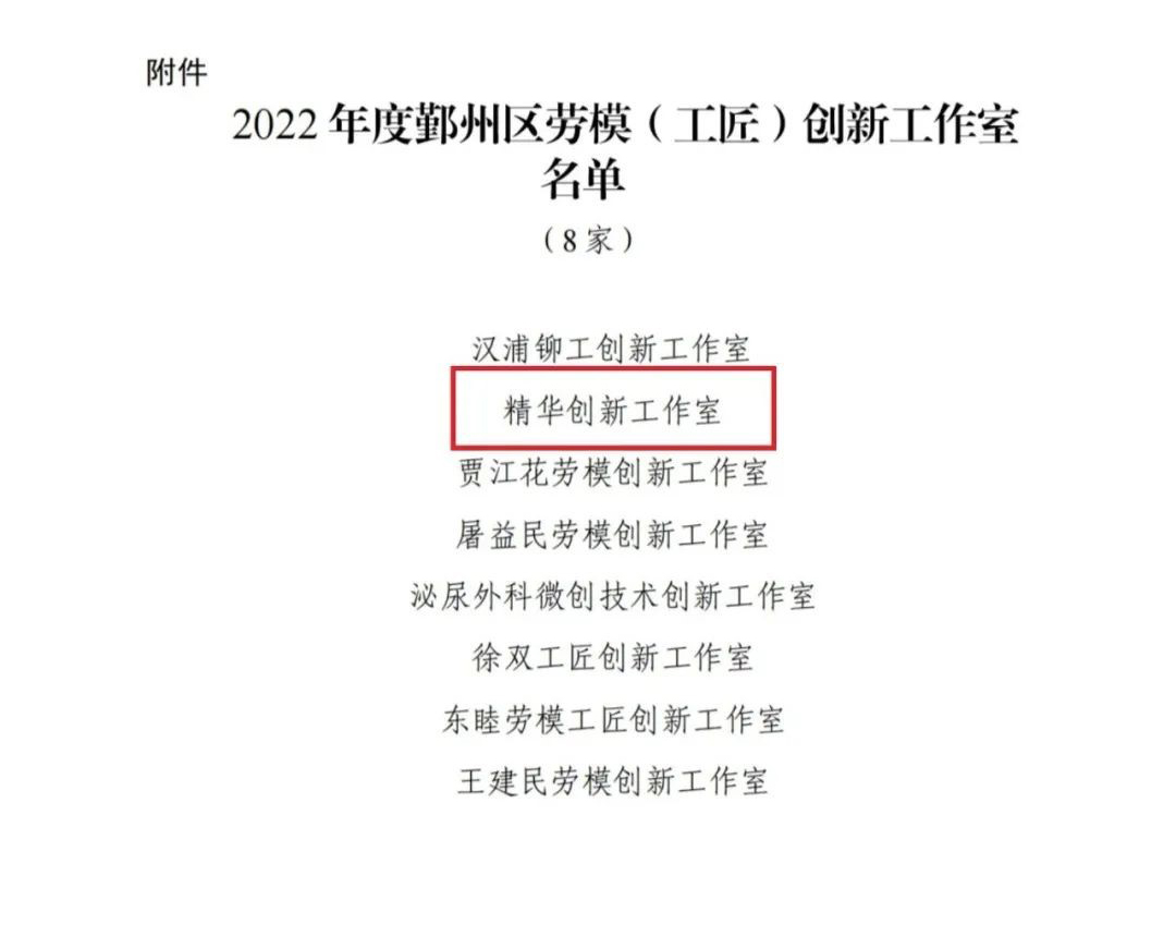 热烈祝贺我司荣获2022年度鄞州区“精华创新工作室”称号(图2) 热烈祝贺我司荣获2022年度鄞州区“精华创新工作室”称号(图2)